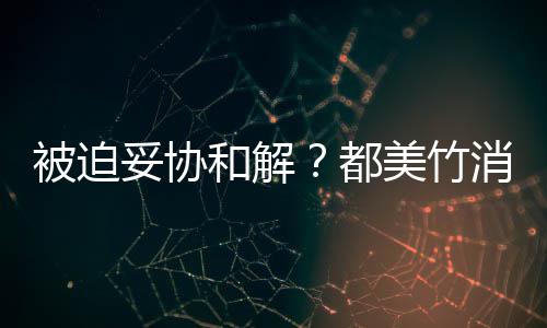 被迫妥协和解后发美竹真的都消失了一天声失望
